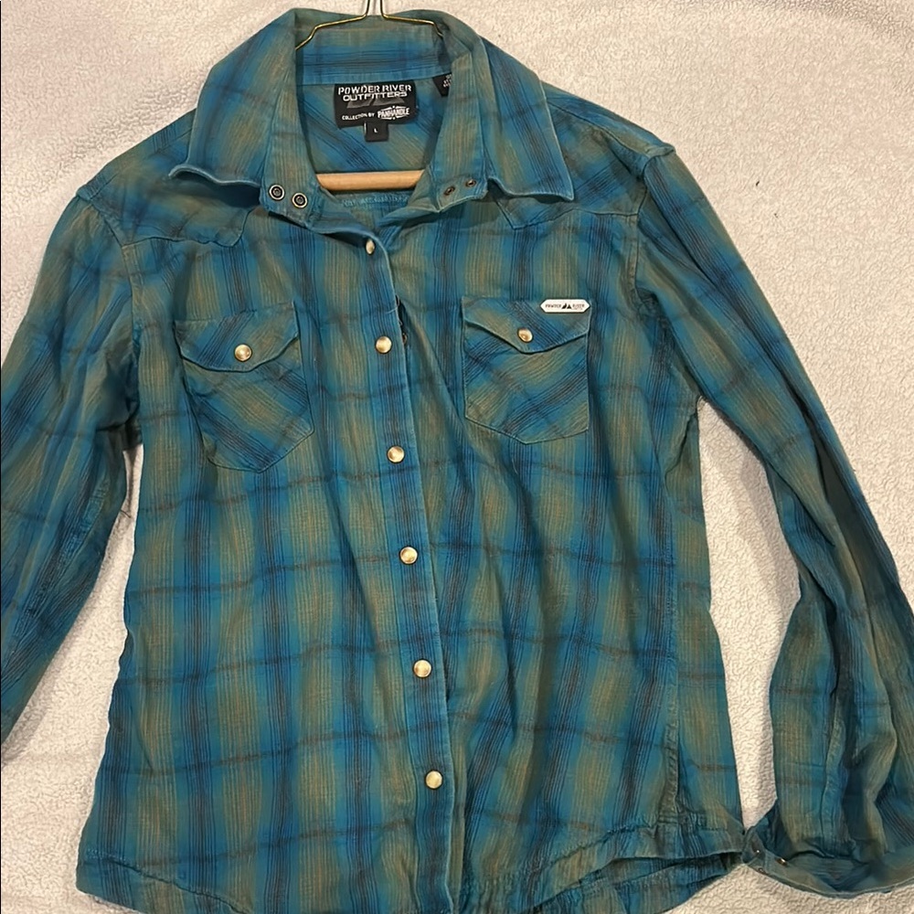 Polo Jeans Co. Blue Plaid Women's Top